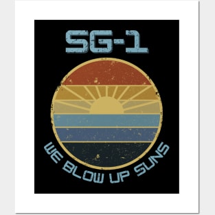 SG-1 - We Blow Up Suns, Retro Design Posters and Art